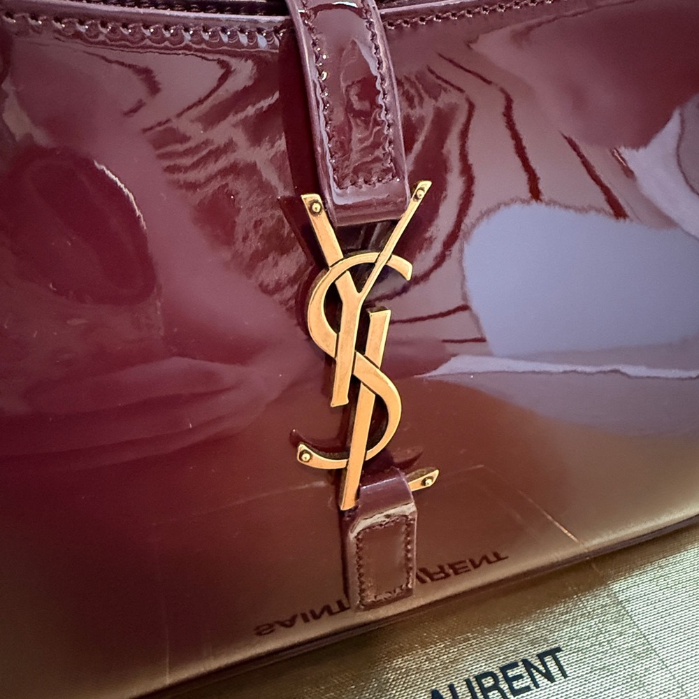 YSL Saint Laurent Cherry Burgundy Shoulder Bag - Picture 3 of 10
